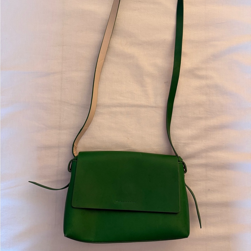 And Other Stories Green Leather Crossbody Bag
